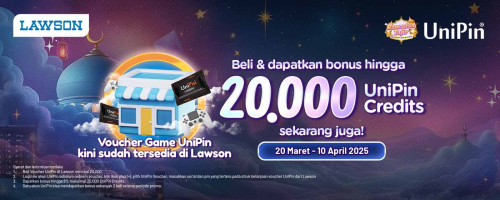 Ada Yang Baru Nih! Voucher UniPin Kini Sudah Tersedia di Lawson dan Banyak Bonus-nya Loh!